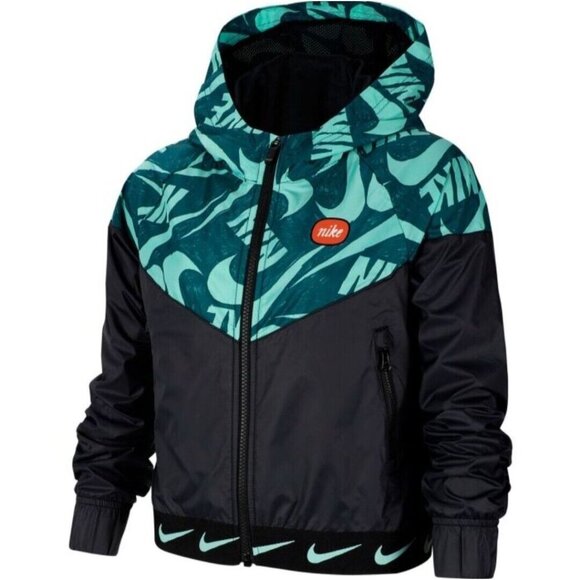 Kids Nike Windrunner Windbreaker Boys Girls Teal Size M Age 10 - 11 - Picture 4 of 10
